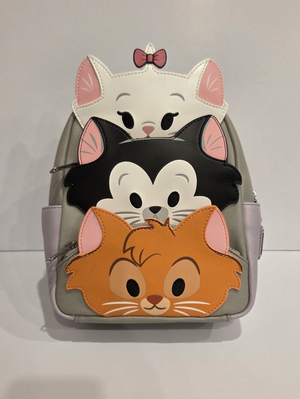 Loungefly Disney Parks Pastel Lavender & Light Gray Aristocrat Mini Backpack